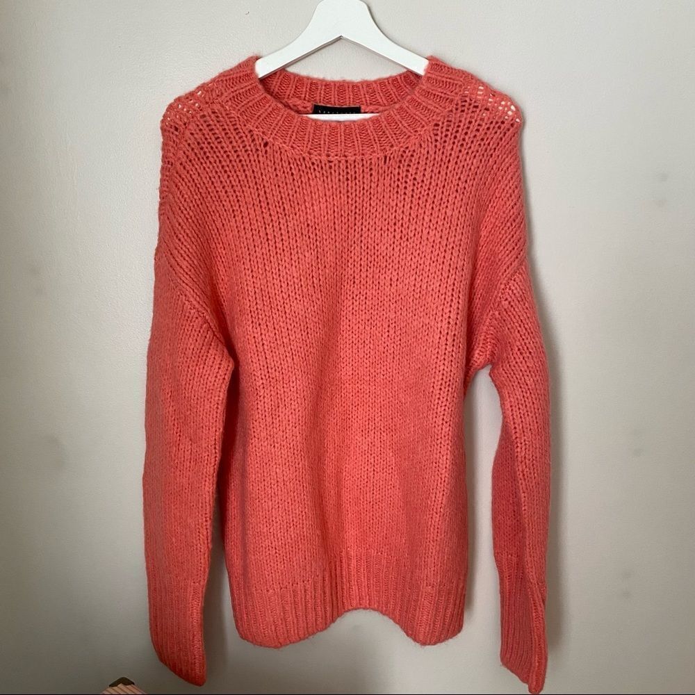 Sanctuary Sweater Coral Crewneck New Year New You Knit Casual Pink Telluride - Picture 1 of 9